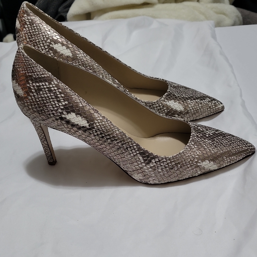 Bruno Magli Elegant Snakeskin Patterned Heels